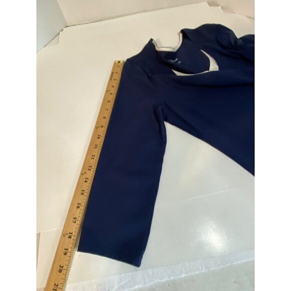 Coldwater Creek Blue & White Layered Look Top Stretchy Women's Size Medium - Picture 9 of 9